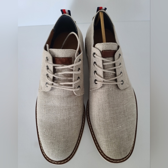 Tommy Hilfiger Men's Casual Shoes Light Natural Fabric Size 10 - Picture 6 of 12